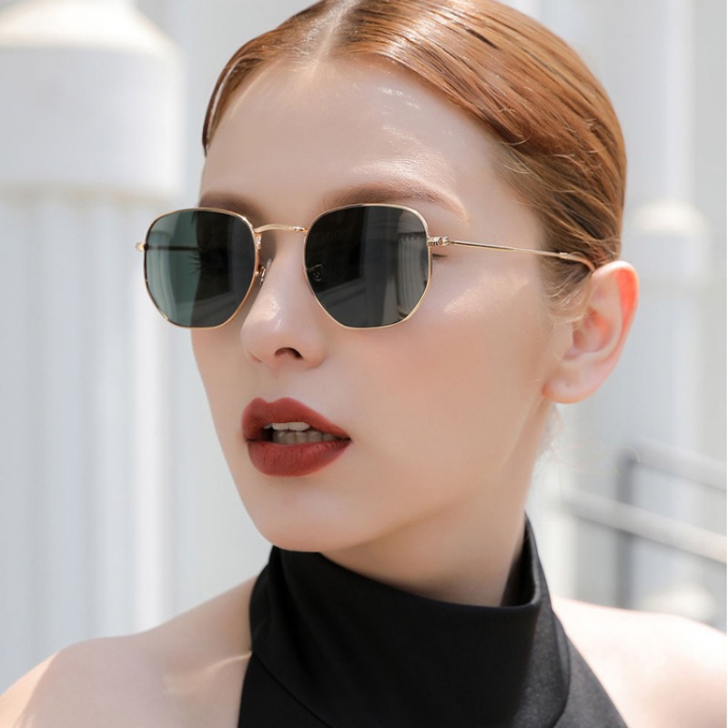 Sunglasses Uv400 - Round punk Sunglasses Men Luxury Brand