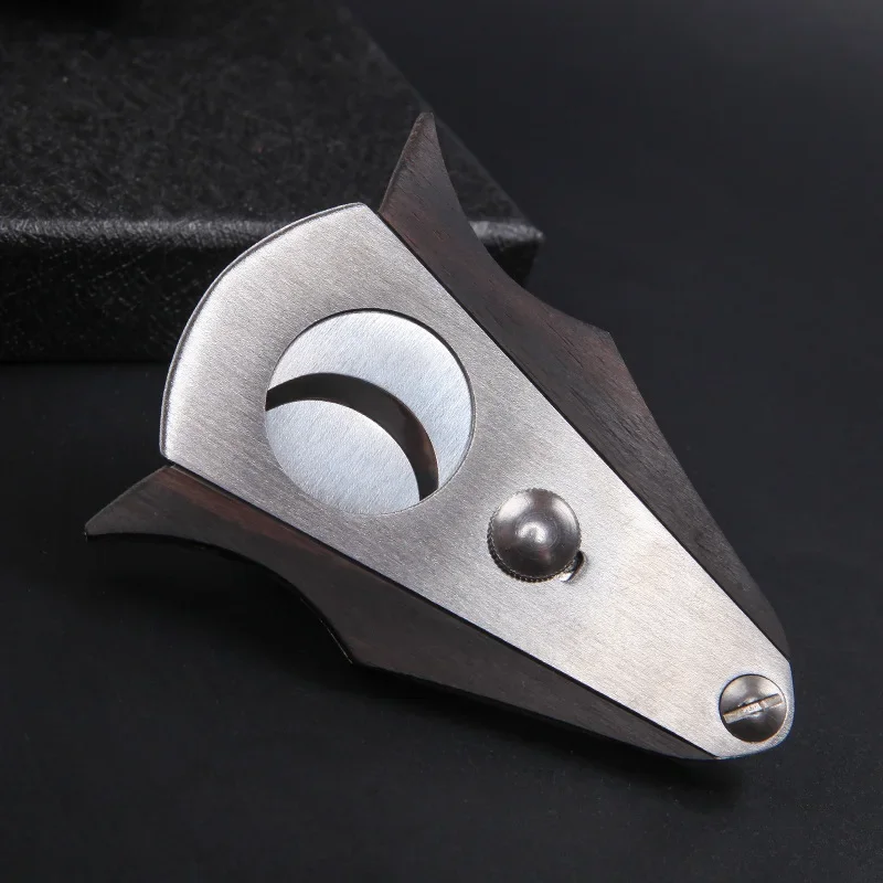 Premium Cigar Case - Wooden Cigar Cutter Scissors Knife Sharp