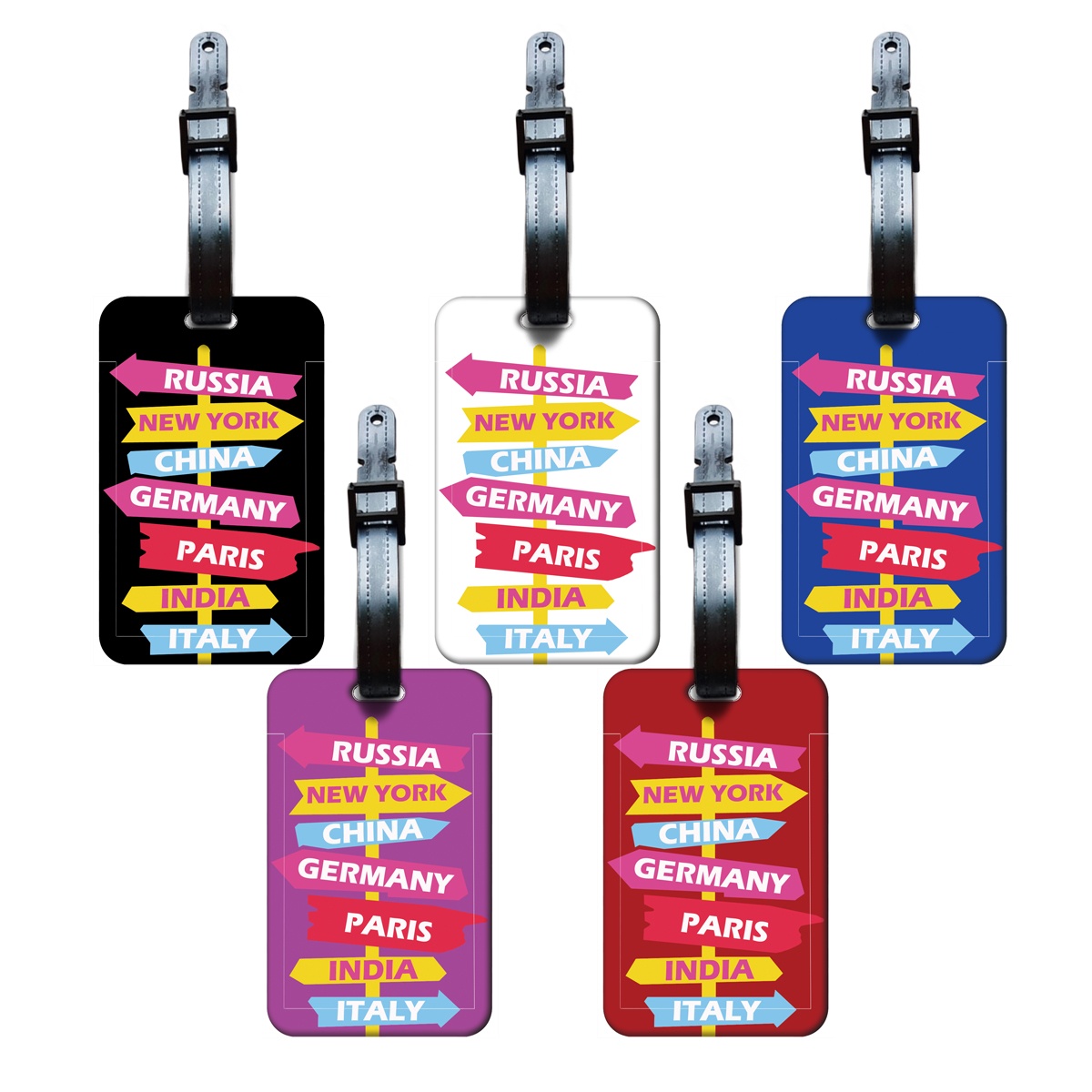 Travel Luggage Set - Creative Road Sign Indication Luggage Tags