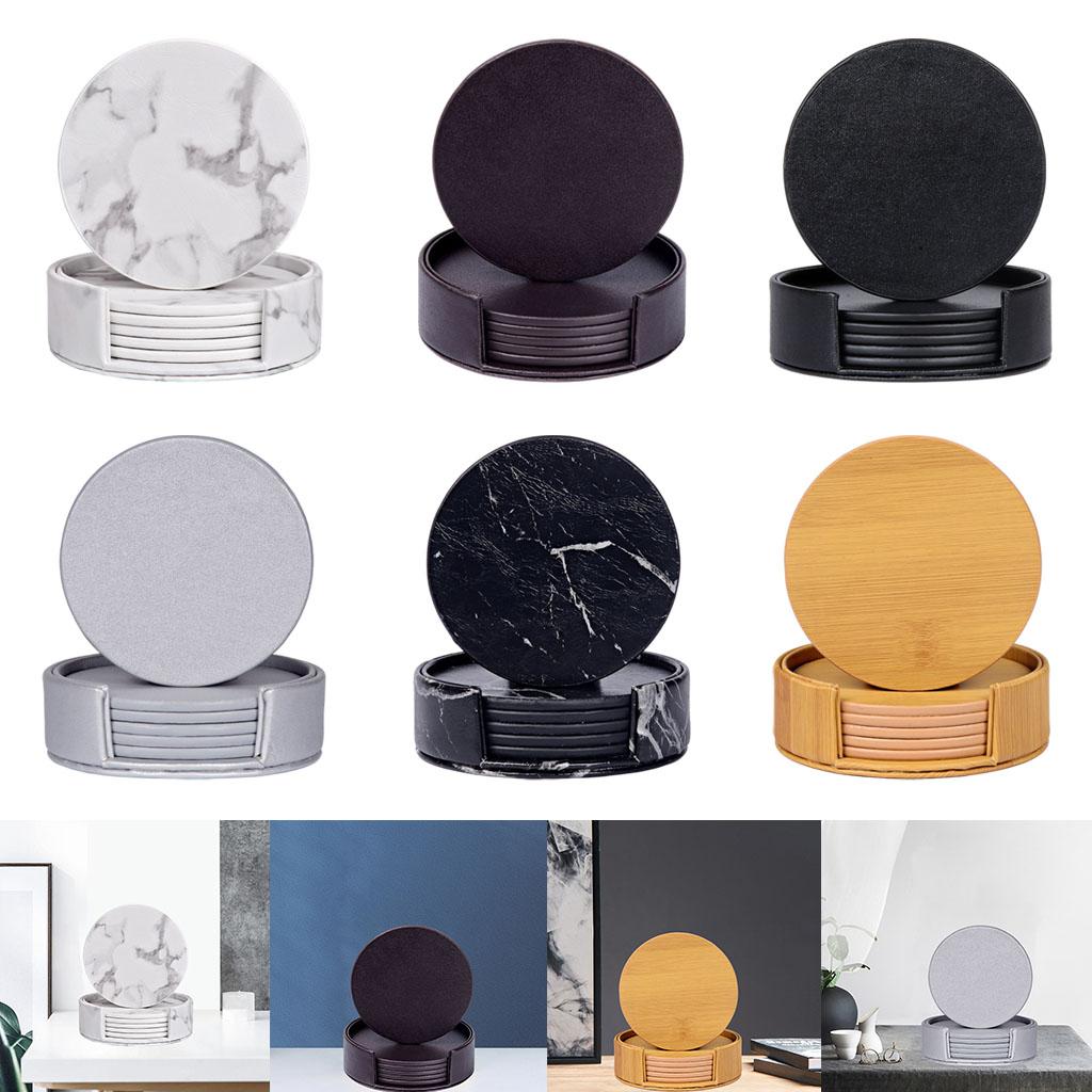 Round Marble Coasters with Hol - Marble Coaster Set ulasan dan harga