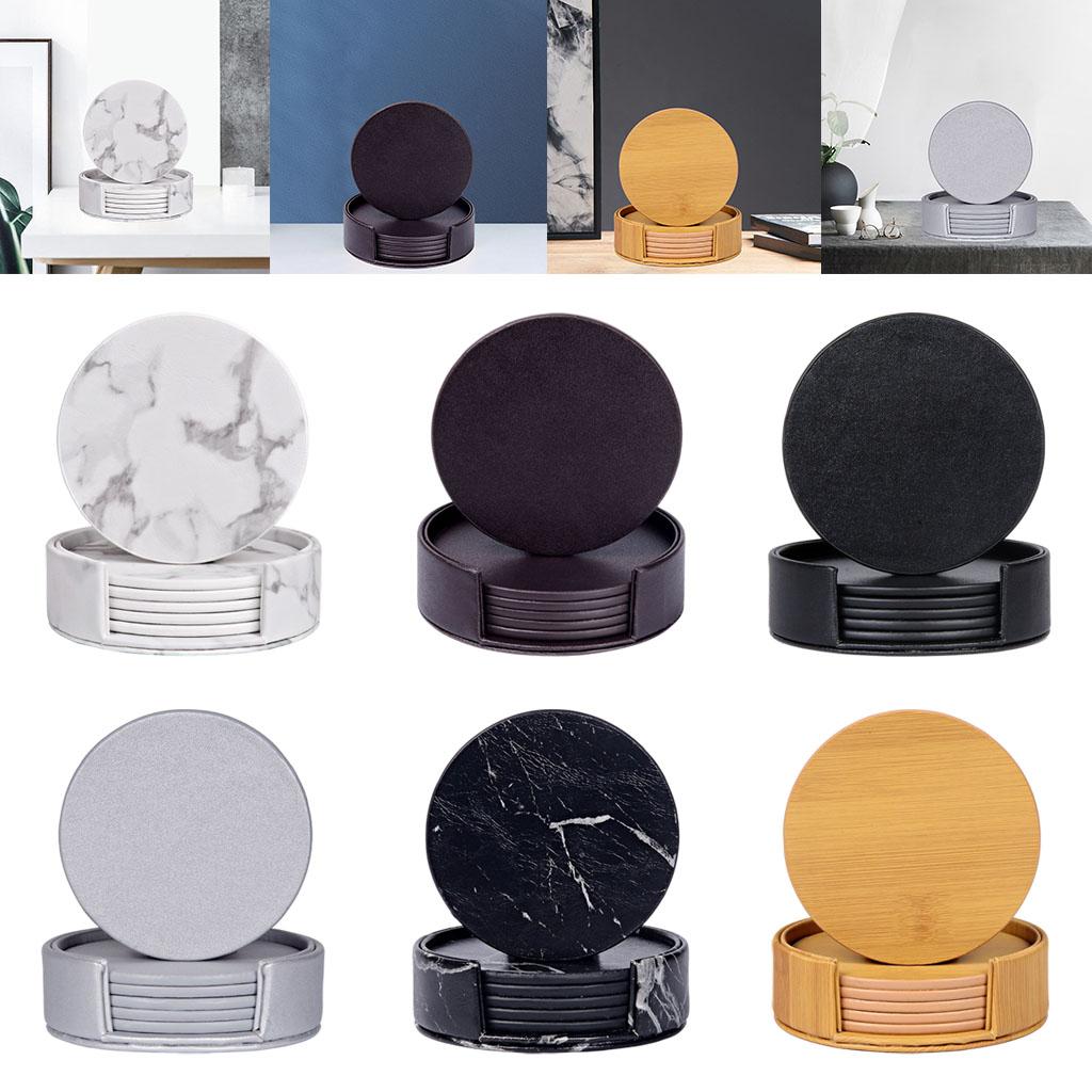 Round Marble Coasters with Hol - Marble Coaster Set ulasan dan harga