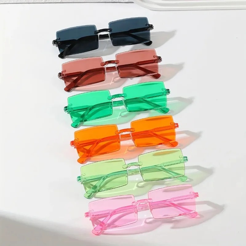 6PCS Rectangle Fashion Sunglas - Sunglasses Uv400 ulasan dan harga