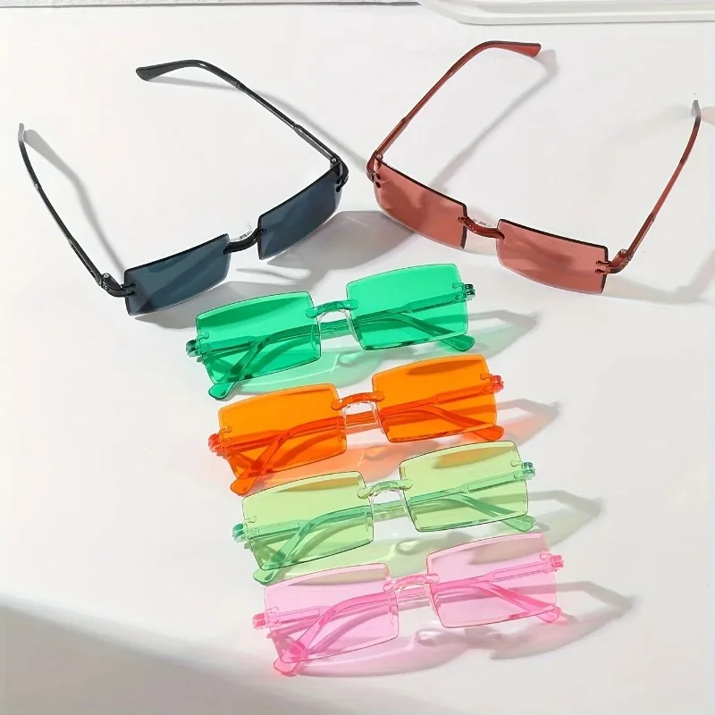6PCS Rectangle Fashion Sunglas - Sunglasses Uv400 ulasan dan harga