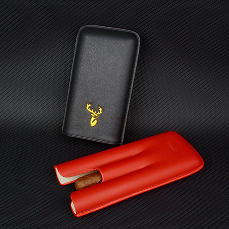 54 Ring Leather Cigar Case Bla - Premium Cigar Case ulasan dan harga