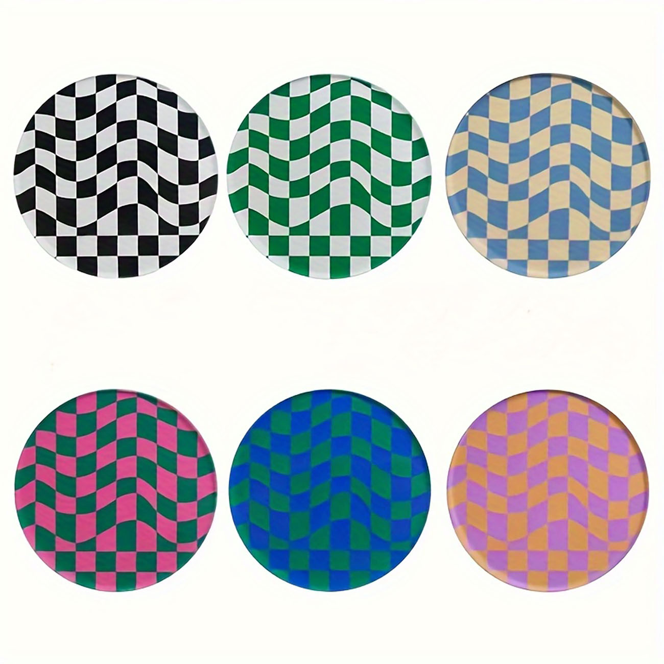 6 Pieces - Wooden Coasters, An - Marble Coaster Set ulasan dan harga