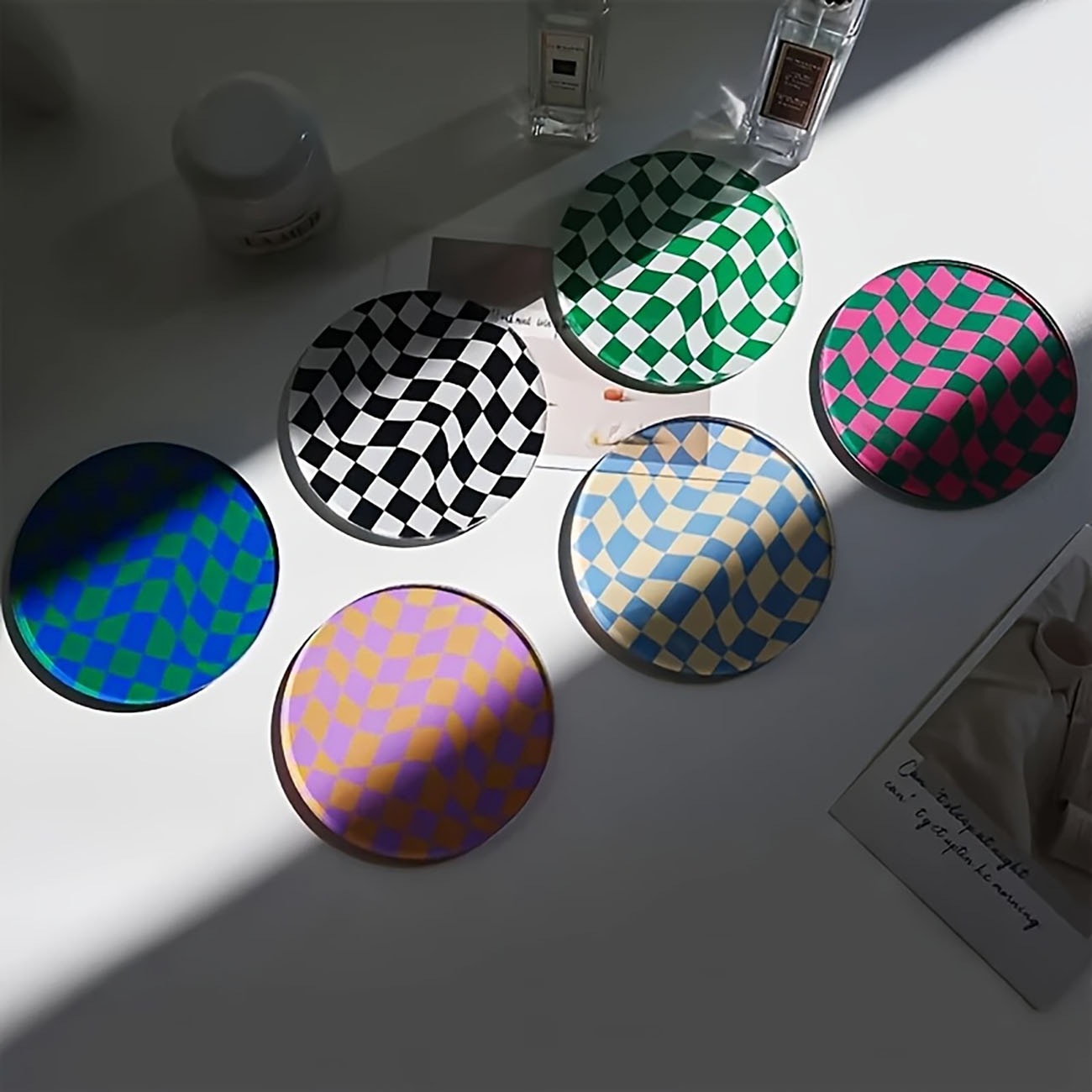 6 Pieces - Wooden Coasters, An - Marble Coaster Set ulasan dan harga