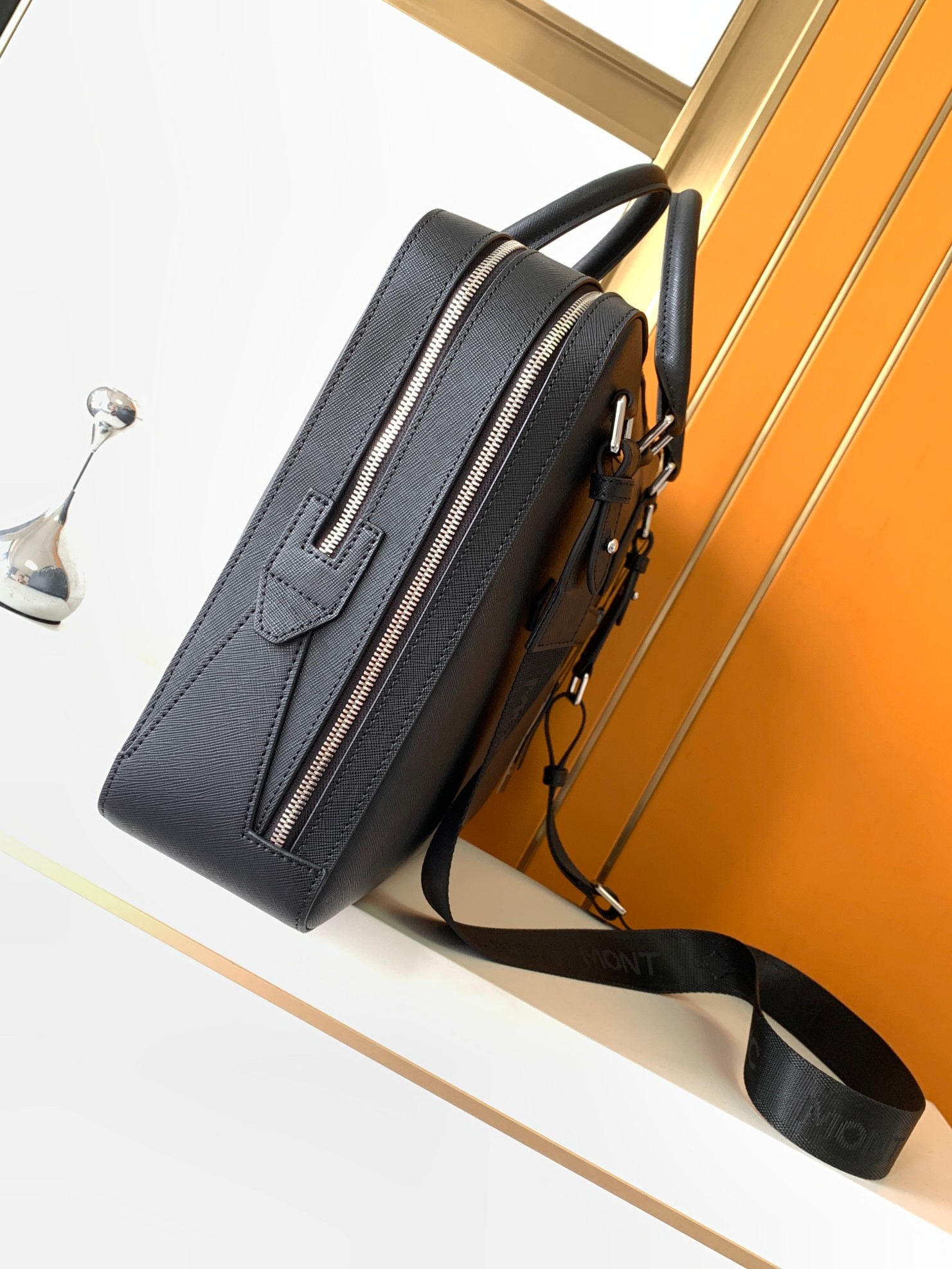 Luxury Men's Top-Handle Bags P - Leather Briefcase ulasan dan harga