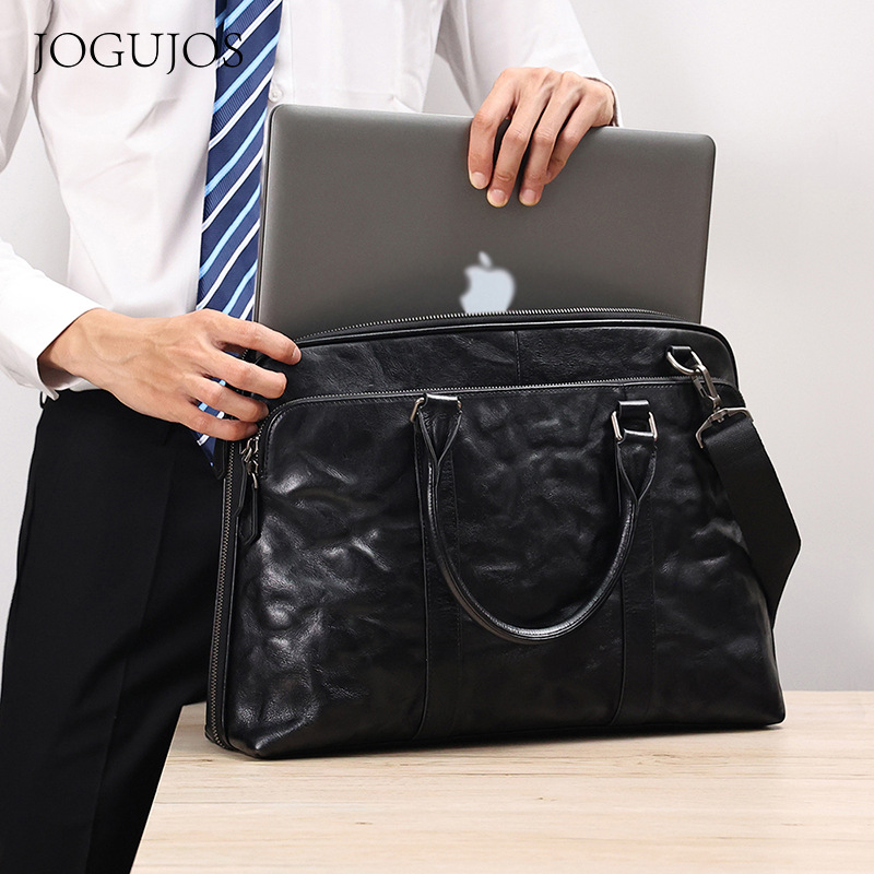 2025 New Genuine Leather Men's - Leather Briefcase ulasan dan harga