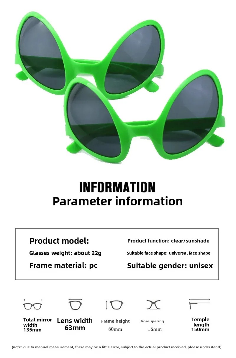 Green Alien Martian Quirky Sun - Sunglasses Uv400 ulasan dan harga