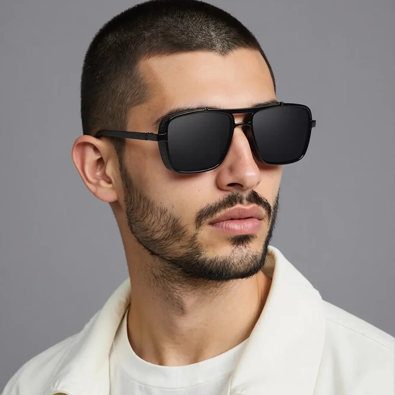 Luxury Rectangle Men's Sunglas - Sunglasses Uv400 ulasan dan harga