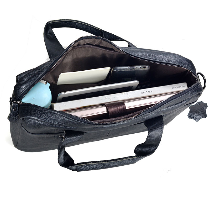Large Men's Genuine Leather Ha - Leather Briefcase ulasan dan harga