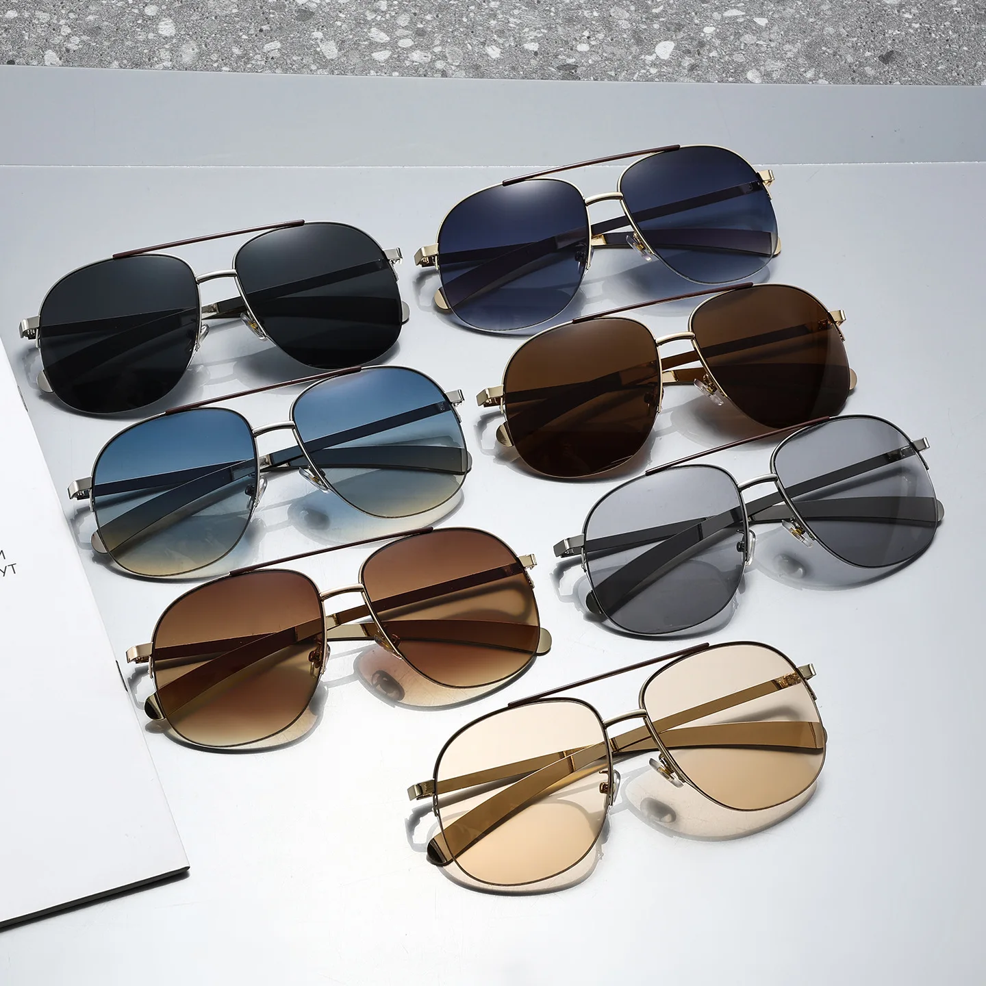Unisex Oversized Pilot Sunglas - Sunglasses Uv400 ulasan dan harga