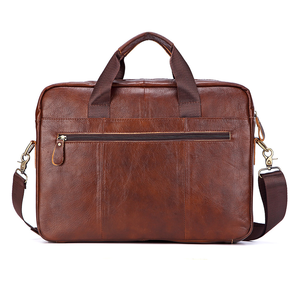 Men Genuine Leather Handbag Fa - Leather Briefcase ulasan dan harga