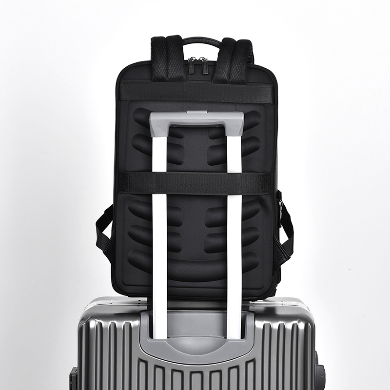 PU Leather Men's Backpack USB  - Leather Briefcase ulasan dan harga