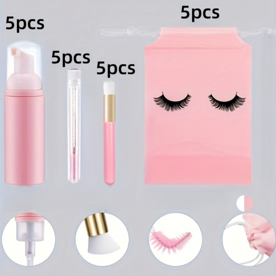 20Pcs Lash Care Kit - 5 Foam P - Travel Luggage Set ulasan dan harga