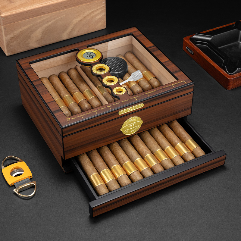 Luxury Wooden Cigar Humidor Bo - Luxury Gift Set ulasan dan harga