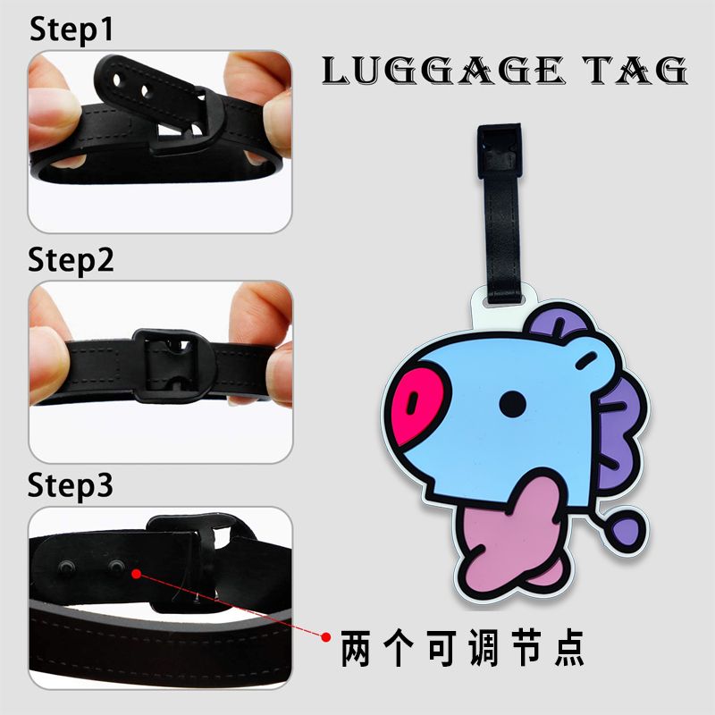 BT21 cartoon cute keychain Kaw - Travel Luggage Set ulasan dan harga