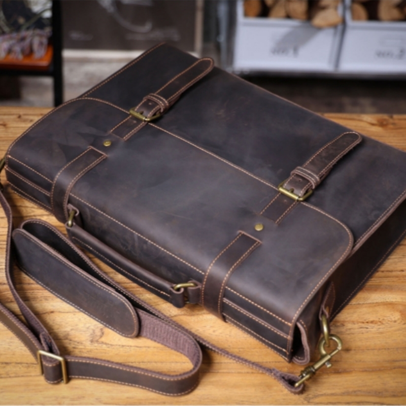 Luxury Original Men's Handbag  - Leather Briefcase ulasan dan harga