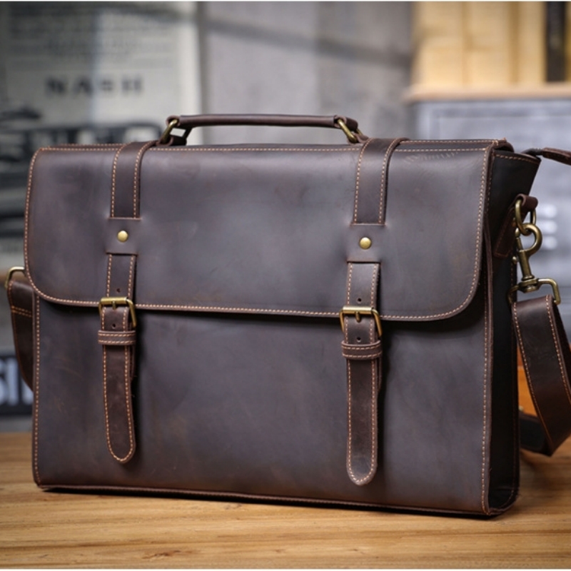 Luxury Original Men's Handbag  - Leather Briefcase ulasan dan harga