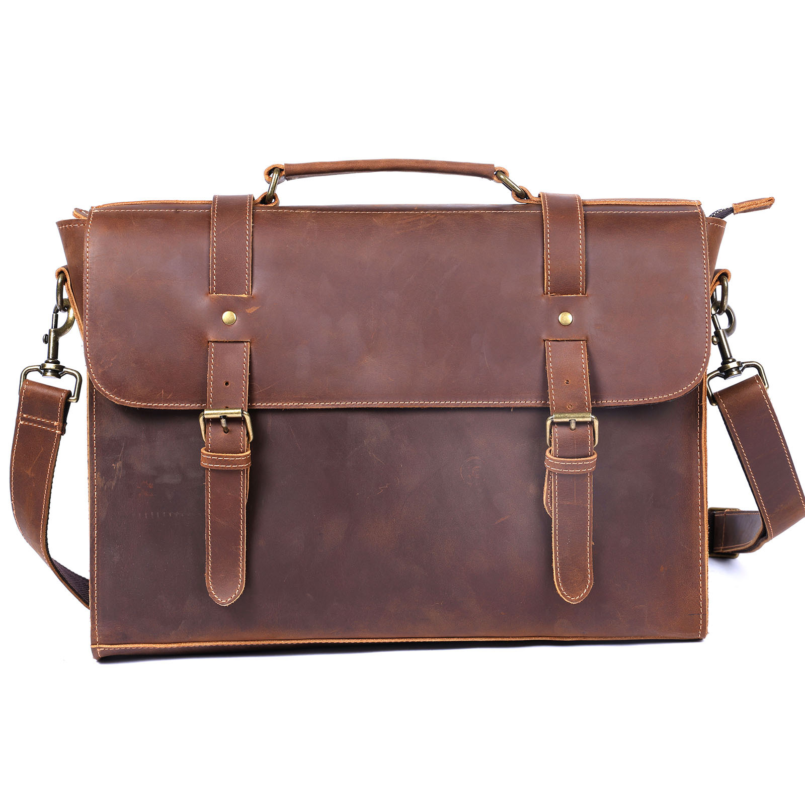 Luxury Original Men's Handbag  - Leather Briefcase ulasan dan harga