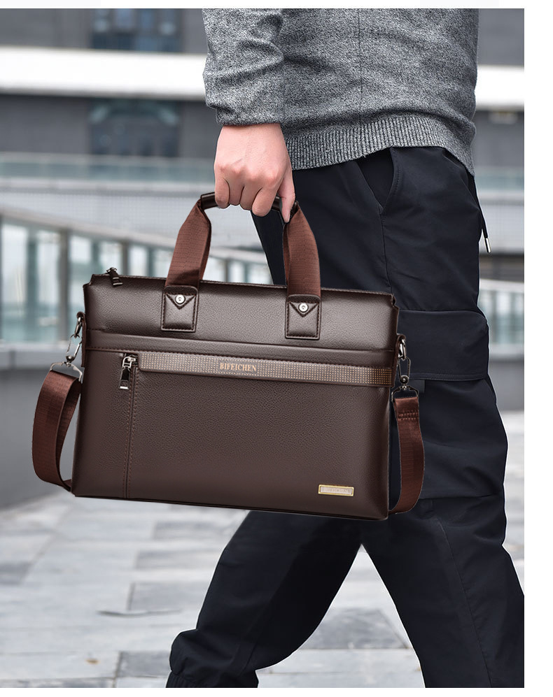2026 New Luxury Brand Man Hand - Leather Briefcase ulasan dan harga