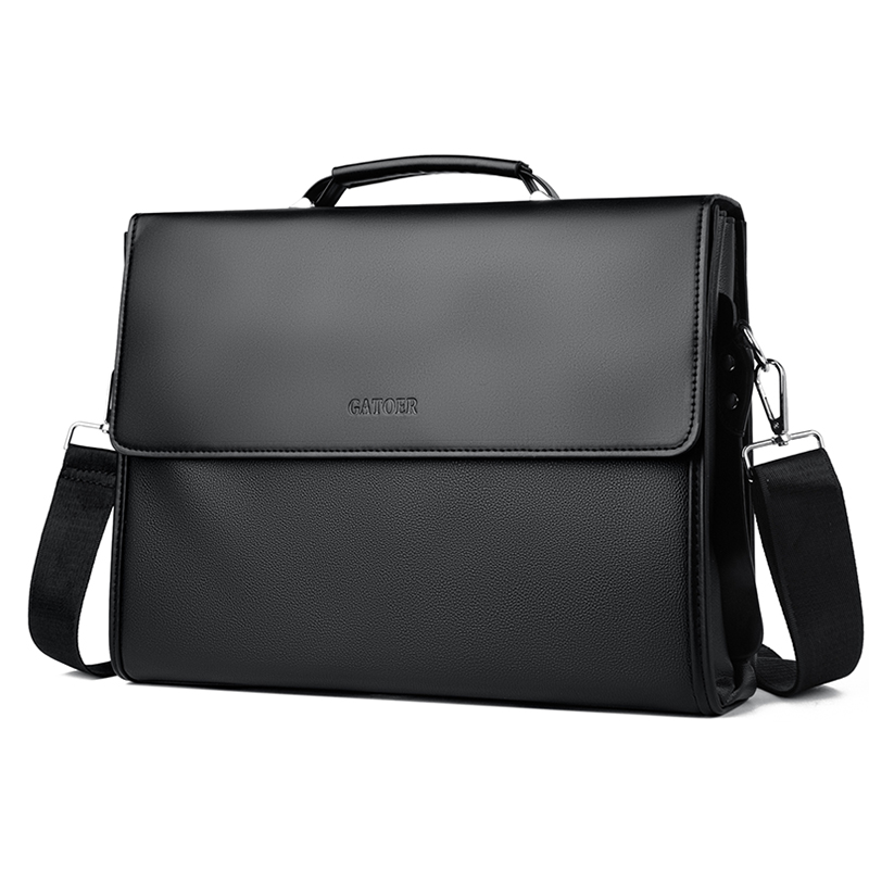 Men's Business Casual Handbag  - Leather Briefcase ulasan dan harga