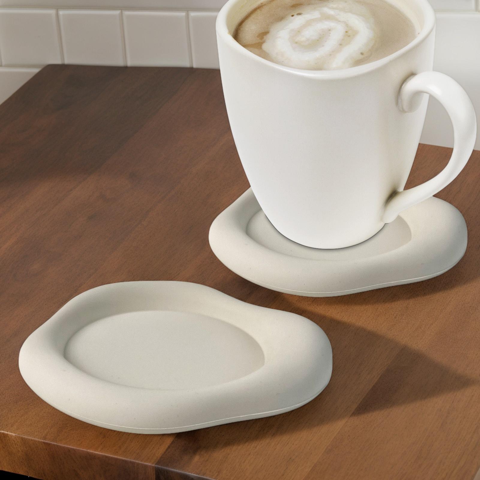 Silicone Non-Slip Cloud Shape  - Marble Coaster Set ulasan dan harga