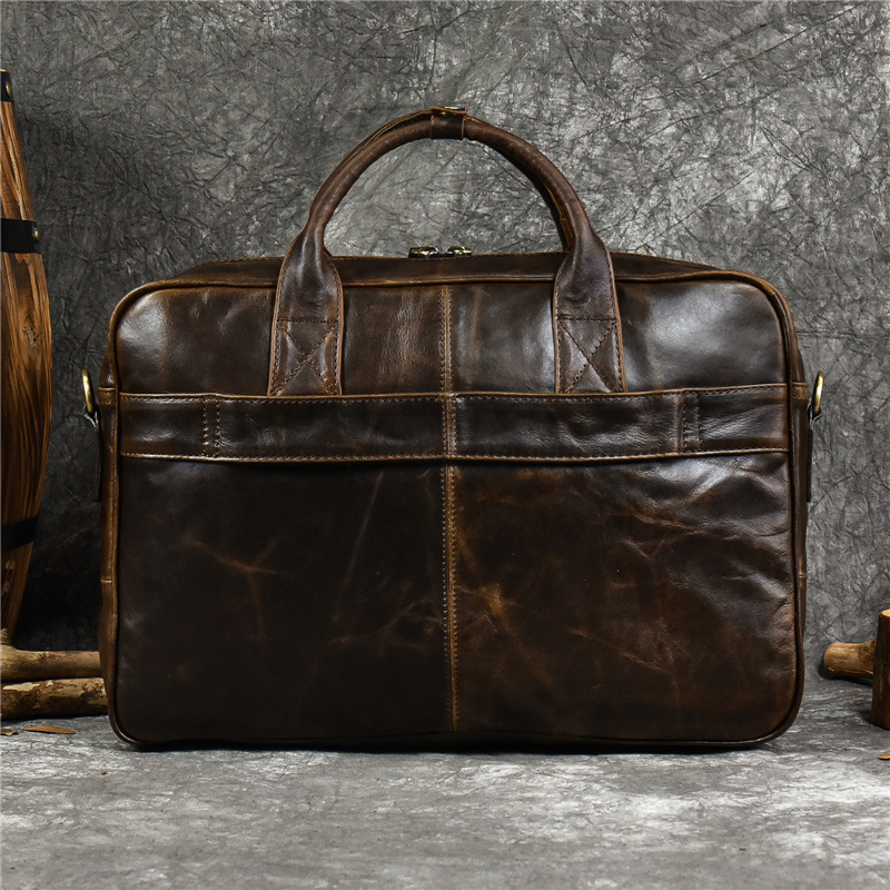 Luxury Genuine Leather Handbag - Leather Briefcase ulasan dan harga