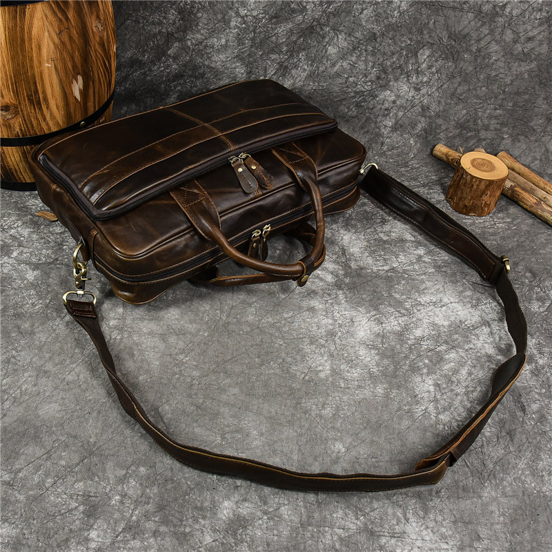 Luxury Genuine Leather Handbag - Leather Briefcase ulasan dan harga