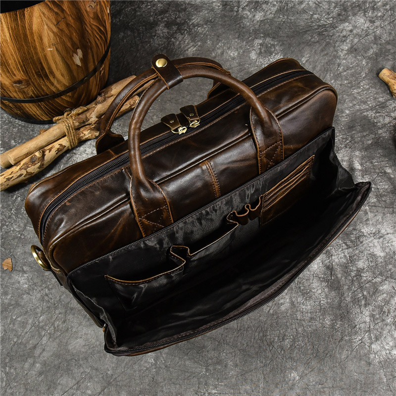 Luxury Genuine Leather Handbag - Leather Briefcase ulasan dan harga