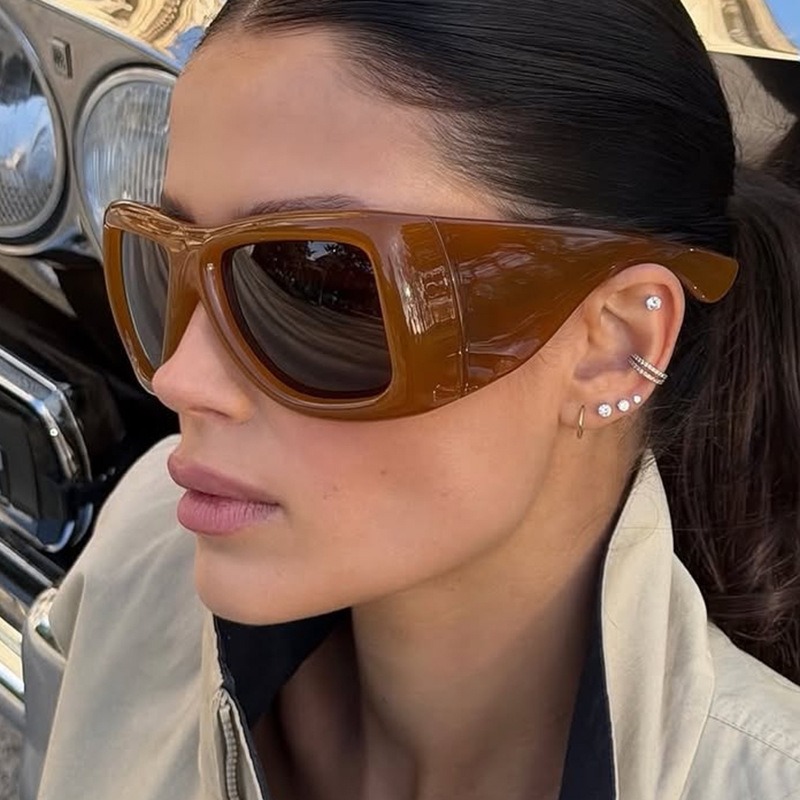 Vintage Oversize Square Y2K Su - Sunglasses Uv400 ulasan dan harga