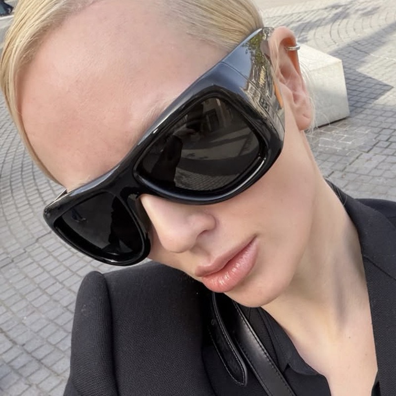 Vintage Oversize Square Y2K Su - Sunglasses Uv400 ulasan dan harga