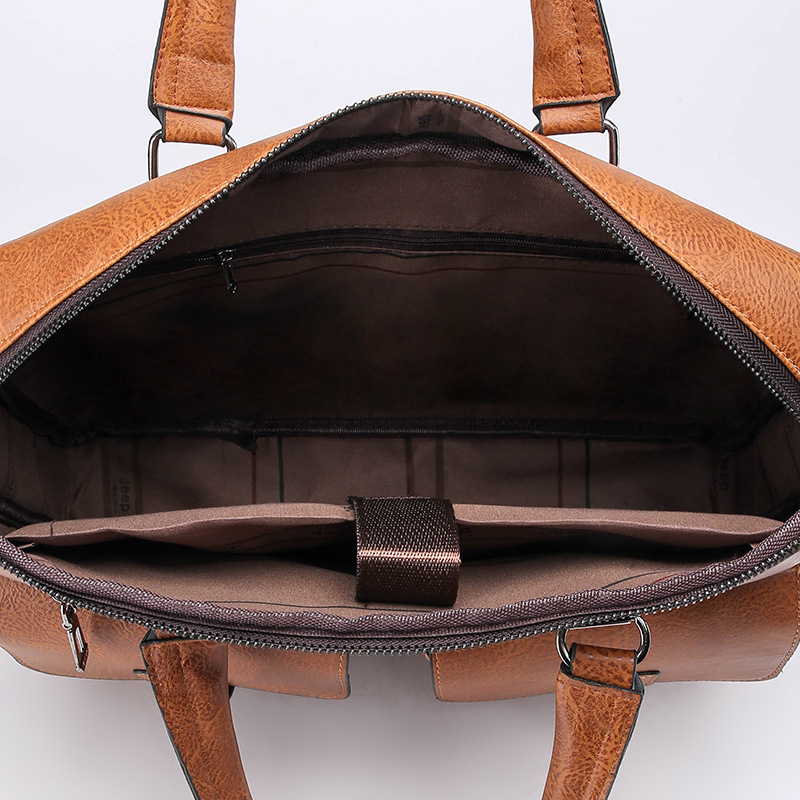 CFUN YA New Man Handbag 14 Inc - Leather Briefcase ulasan dan harga