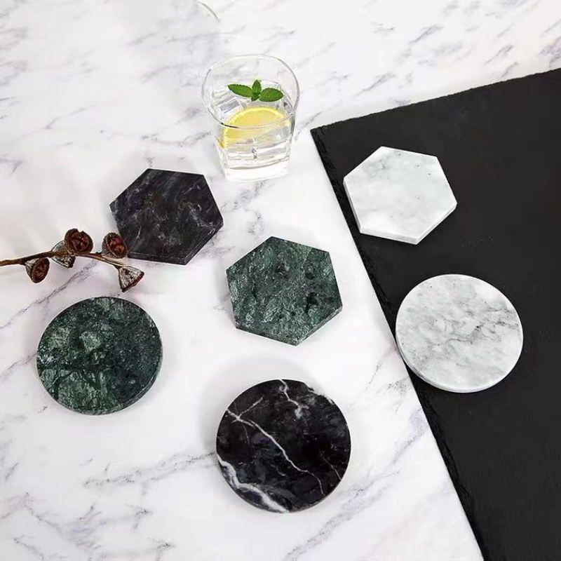 Natural Marble Coasters Coffee - Marble Coaster Set ulasan dan harga