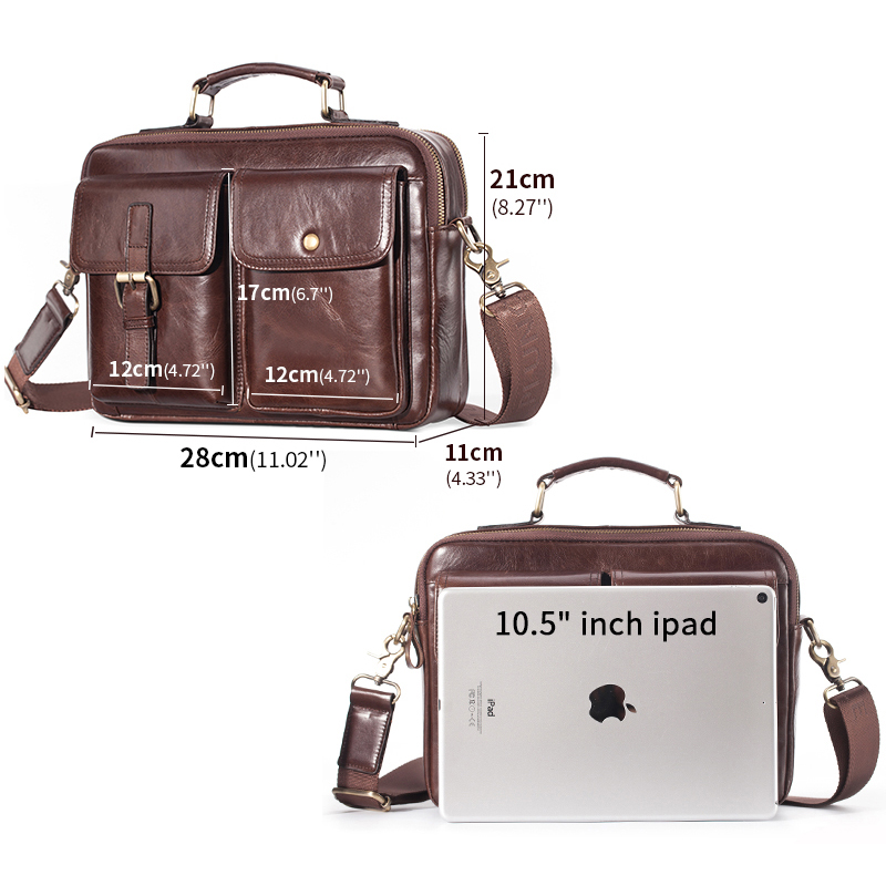 Brand New Cowhide Leather Mess - Leather Briefcase ulasan dan harga