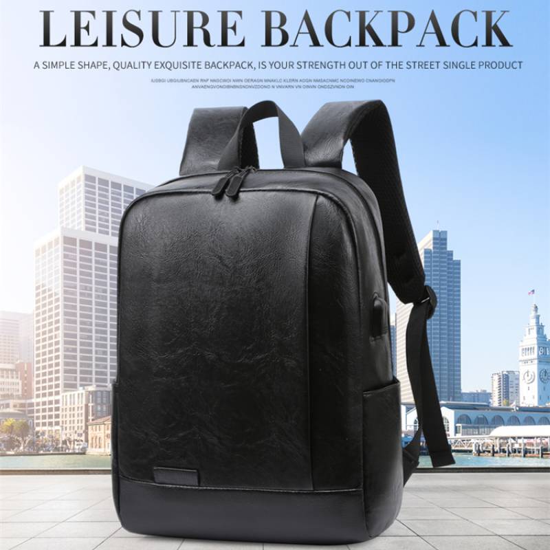 Men Fashionable Backpack PU Le - Leather Briefcase ulasan dan harga