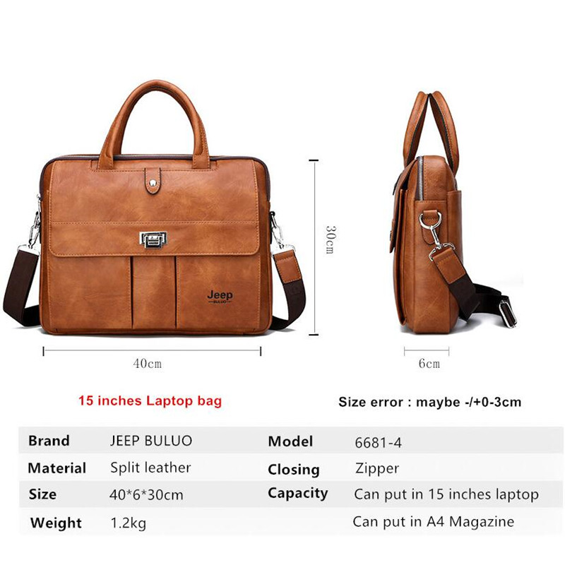 Jeep Buluo Men's Leather Brief - Leather Briefcase ulasan dan harga