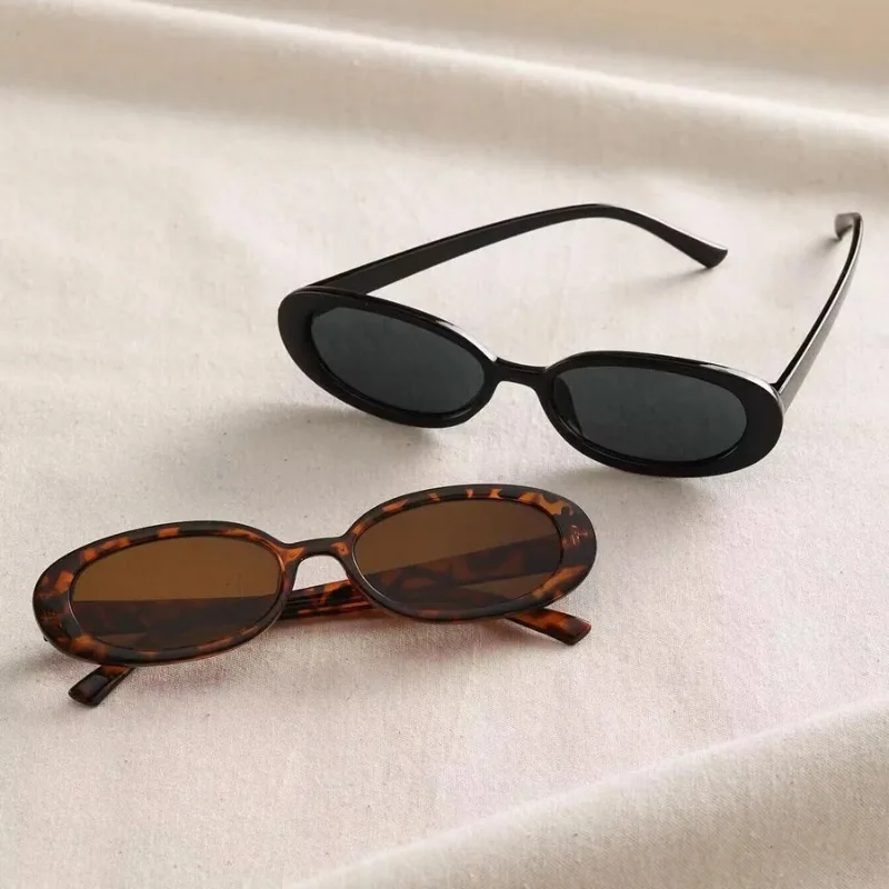 Vintage Oval Sunglasses Women  - Sunglasses Uv400 ulasan dan harga
