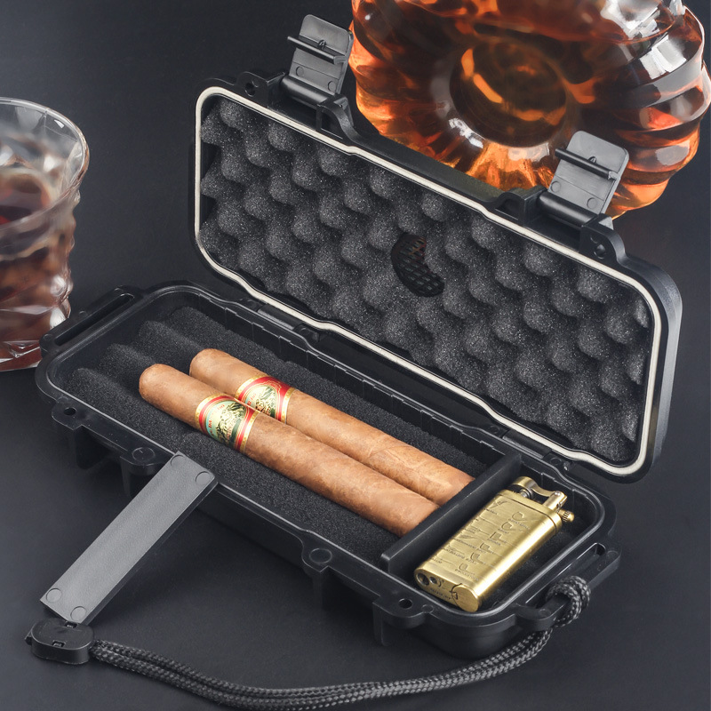 Portable Cigar Humidor With Hu - Premium Cigar Case ulasan dan harga