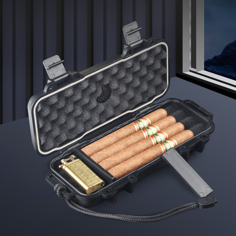 Portable Cigar Humidor With Hu - Premium Cigar Case ulasan dan harga