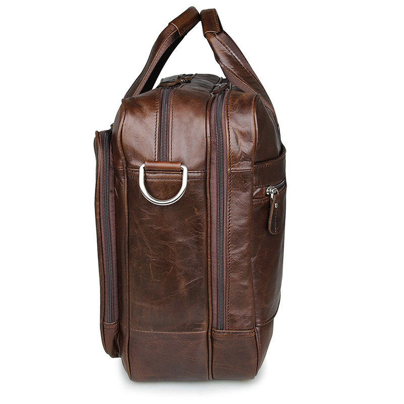 LACHIOUR Genuine Leather Men B - Leather Briefcase ulasan dan harga