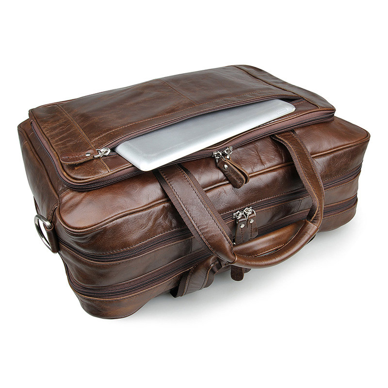 LACHIOUR Genuine Leather Men B - Leather Briefcase ulasan dan harga
