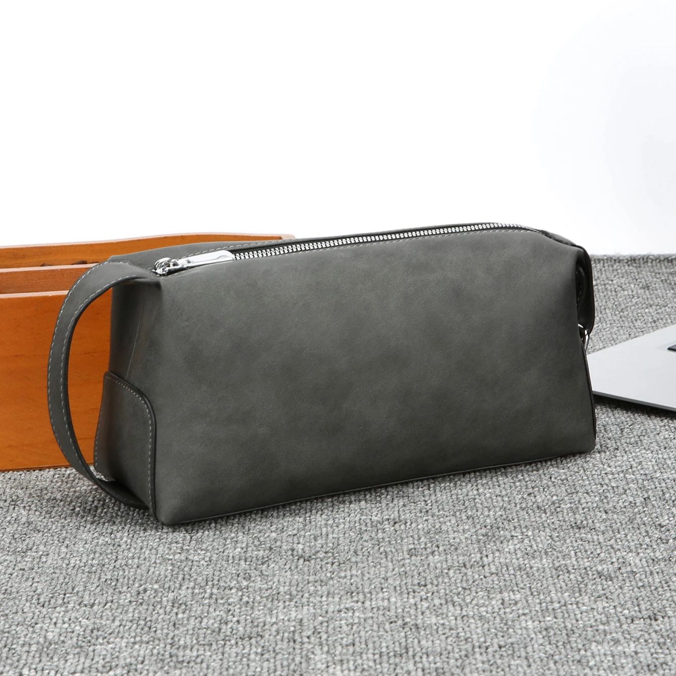 Men's Pu Leather Toiletry Bag, - Travel Luggage Set ulasan dan harga