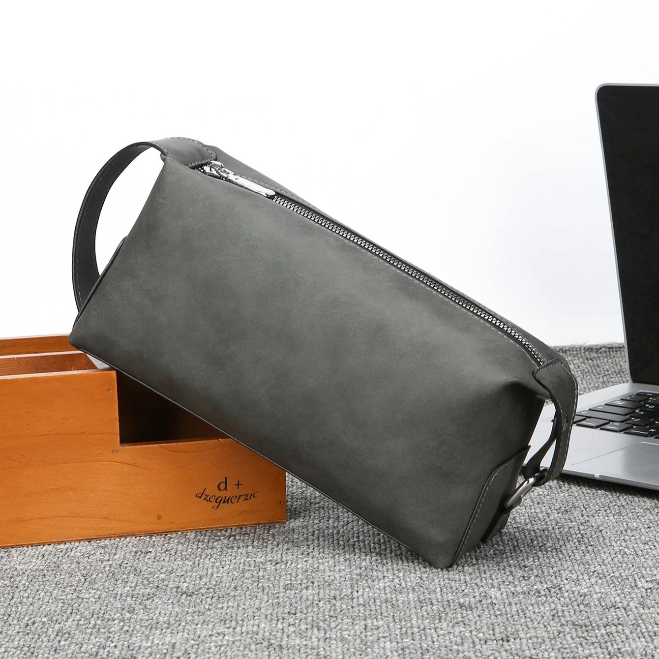 Men's Pu Leather Toiletry Bag, - Travel Luggage Set ulasan dan harga